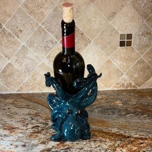 Blue Octopus Wine Holder